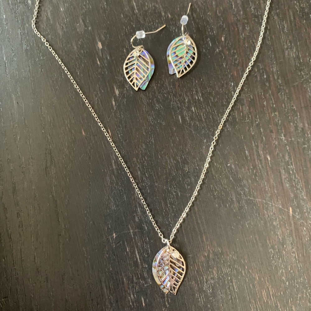 Storrs Wild Pearle Leaf Filigree Abalone Set